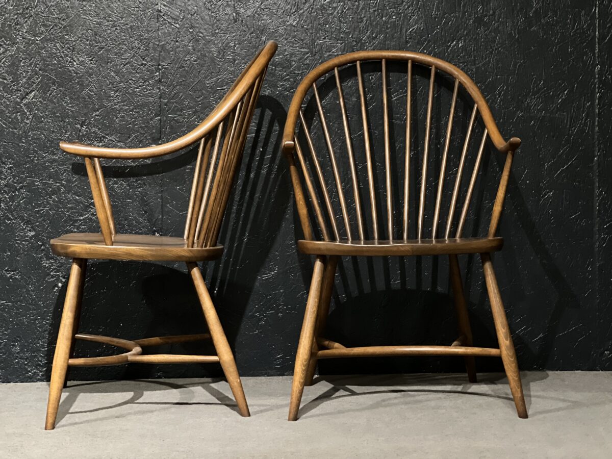 Pair of Ercol armchairs (gold seal)