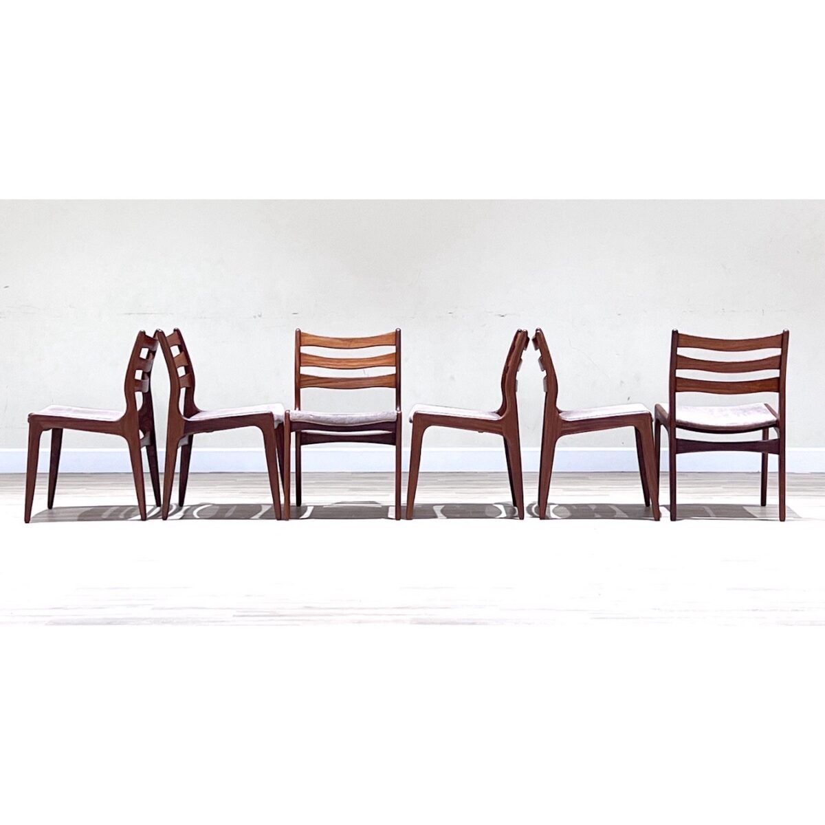 Set of six Erik Buch chairs in teak, Denmark 1960.