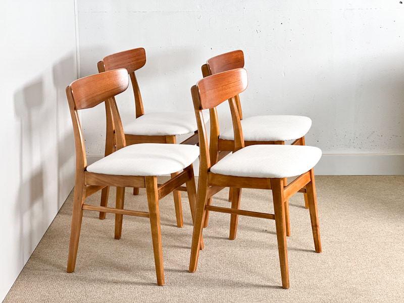 A Set Of 4 Chairs By Farstrup In Teak, Made In Denmark.