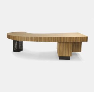 Unique French Rosewood Desk Inspired by René Herbst – Master Cabinetmaker